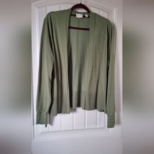Cyrus Sage Green Open Front Cardigan XL | Lightweight Layering Sweater